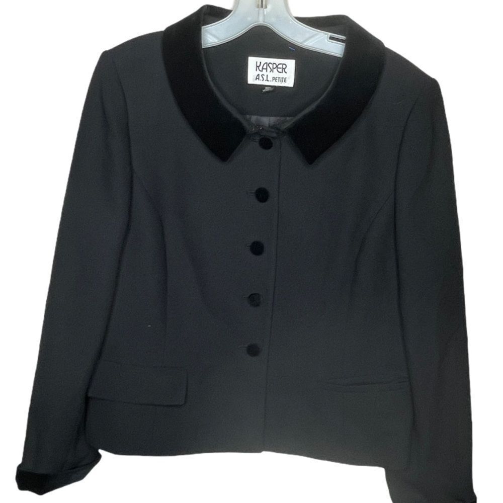 Vintage Kasper Petite Blazer Black‎